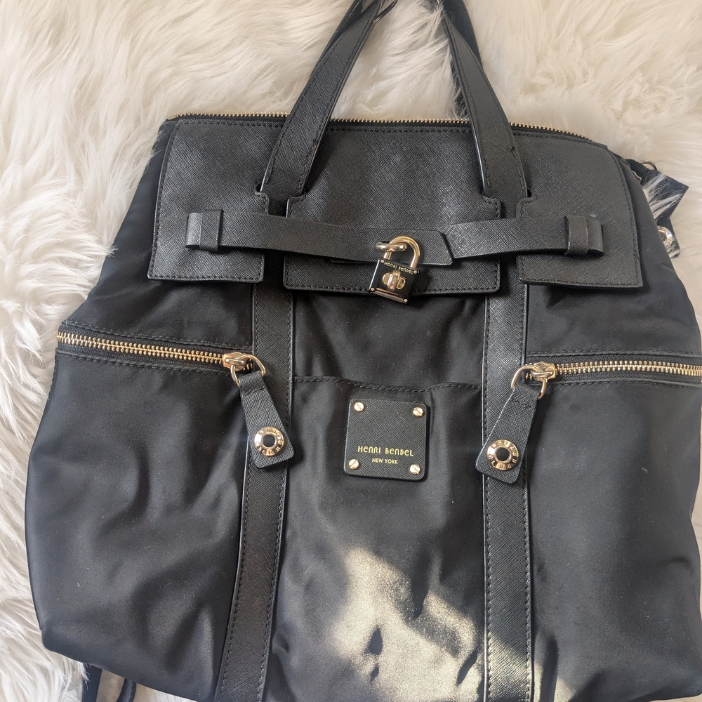 Henri Bendel Black Backpack